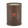 Collegiate Logo Football Texture Oval Wastebasket - Maryland